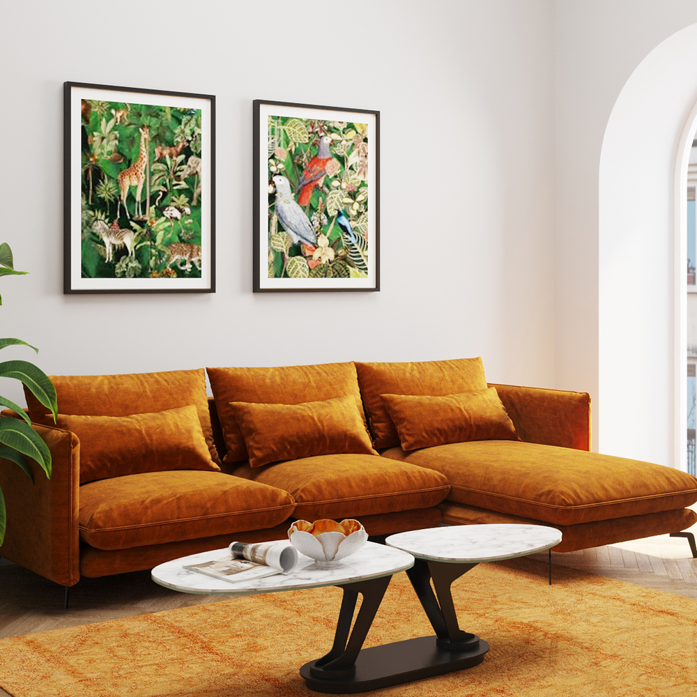 バードズインジャングル80×100 cm フレームピクチャー ｜【KARE