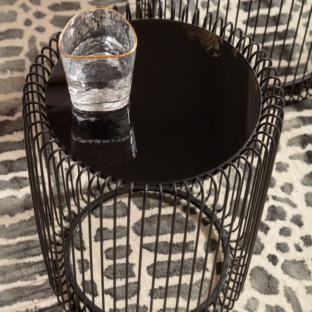 ワイヤーブラック(2/Set) サイドテーブル - サイドテーブルの通販