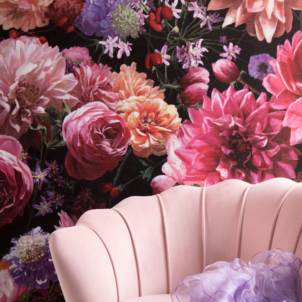 フラワーブーケ140x200cm タッチドピクチャー ｜【KARE】ドイツの家具