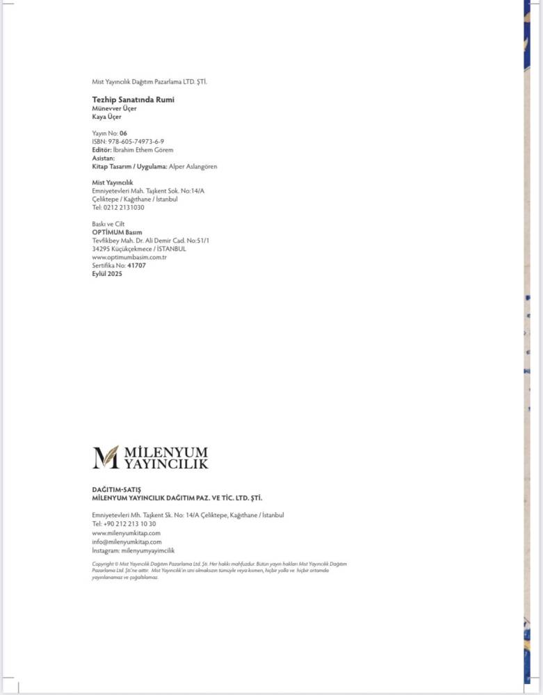 Tezhip Sanatında Rumi Tezhip Kitabı