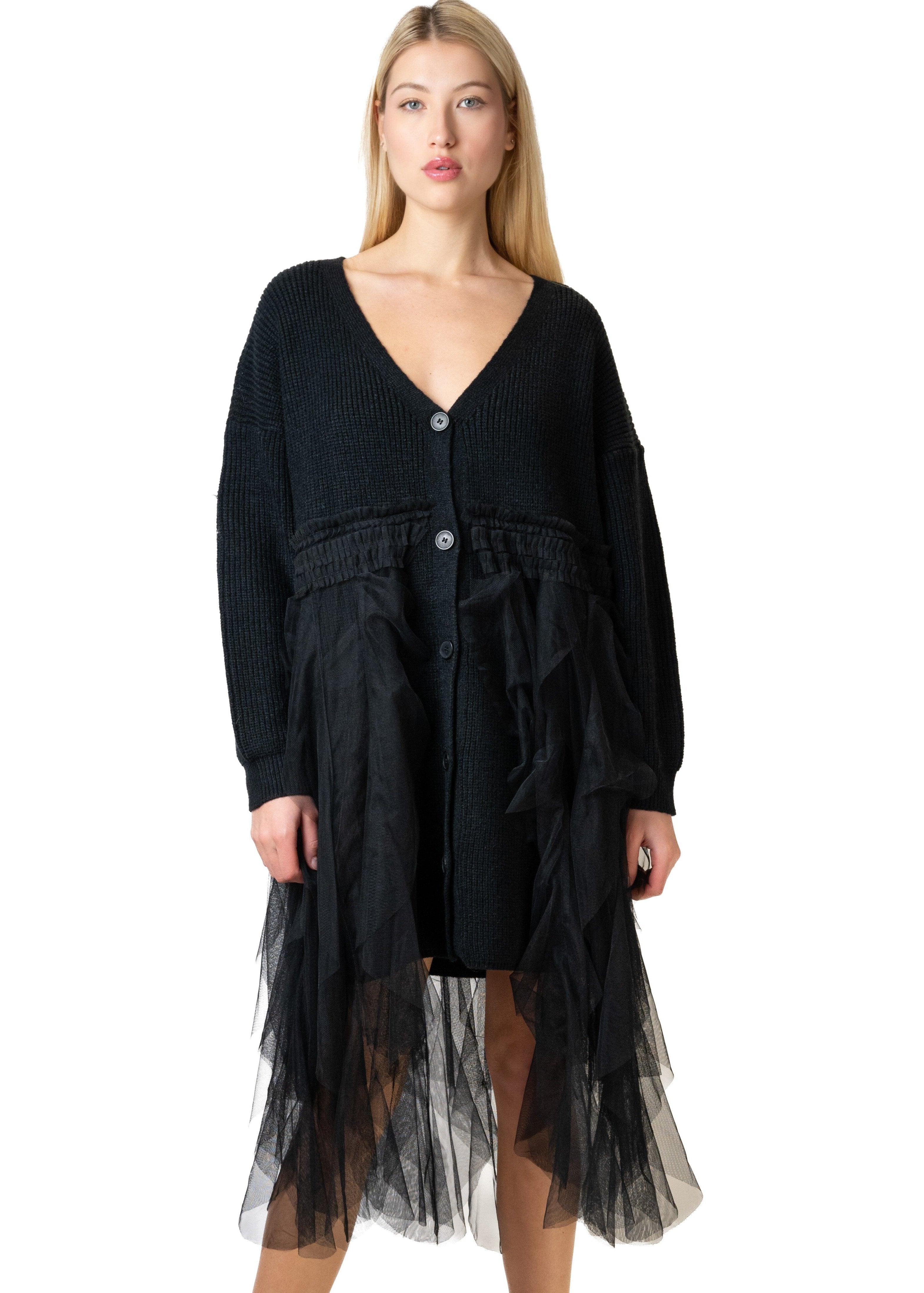ruffled-tulle-knit-cardigan-