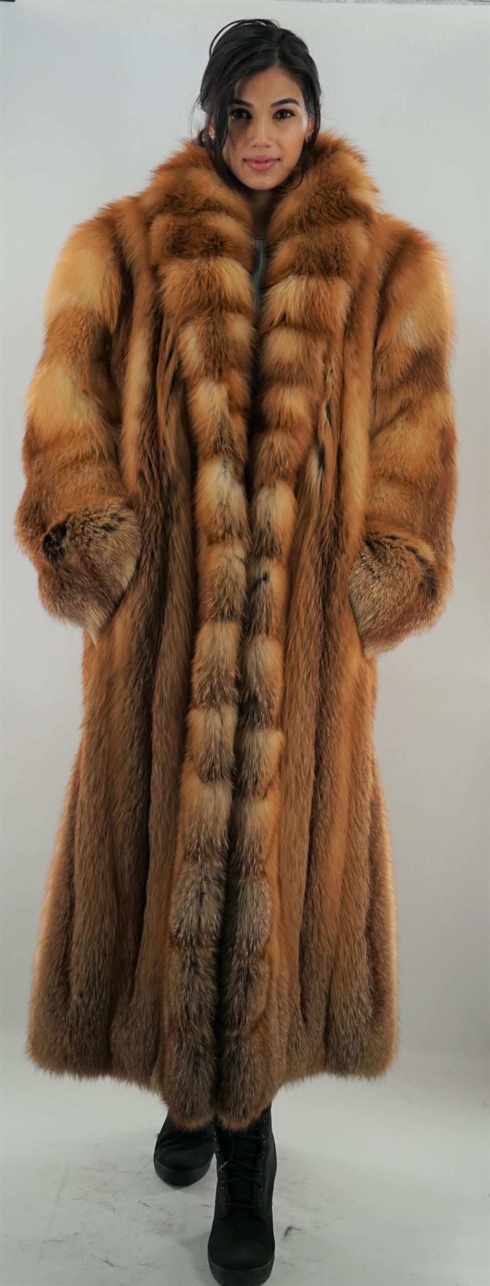 Full Length Red Fox Fur Coat Fur 7445 – MARC KAUFMAN FURS