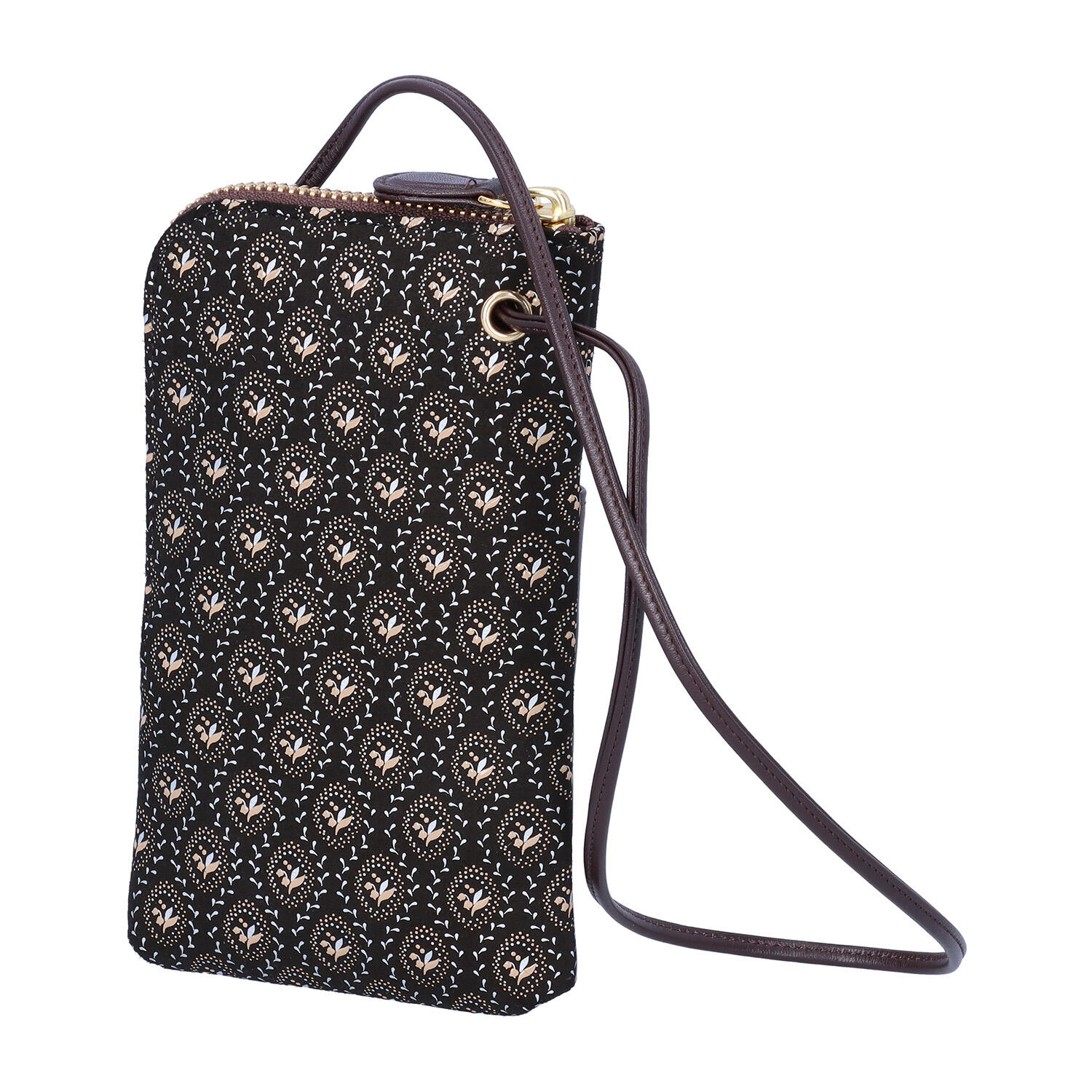 甲州印伝 伝統工芸 鹿革 漆 スマホポシェット | 株式会社 印傳屋上原勇