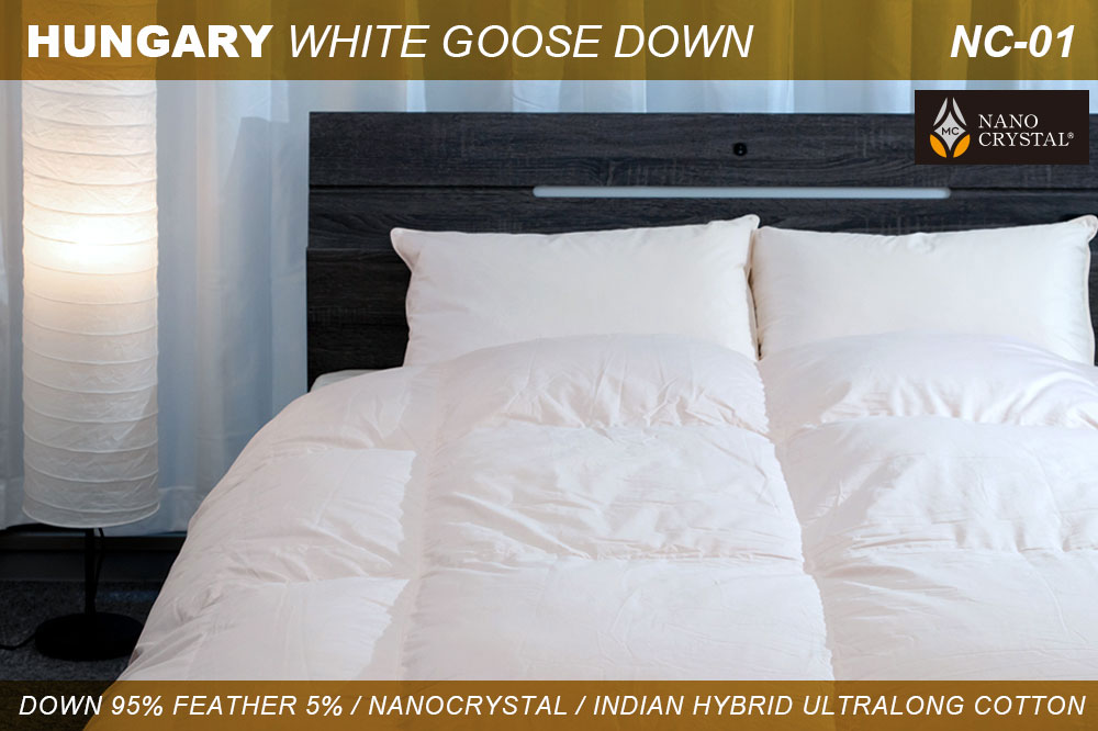羽毛掛けふとん／ハンガリーホワイトグース ダウン95％、ナノ