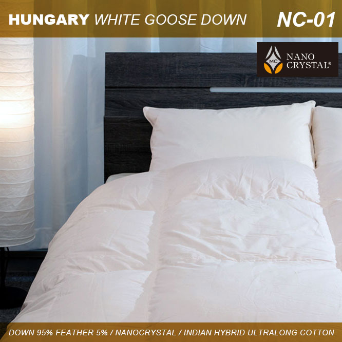 羽毛掛けふとん／ハンガリーホワイトグース ダウン95％、ナノ