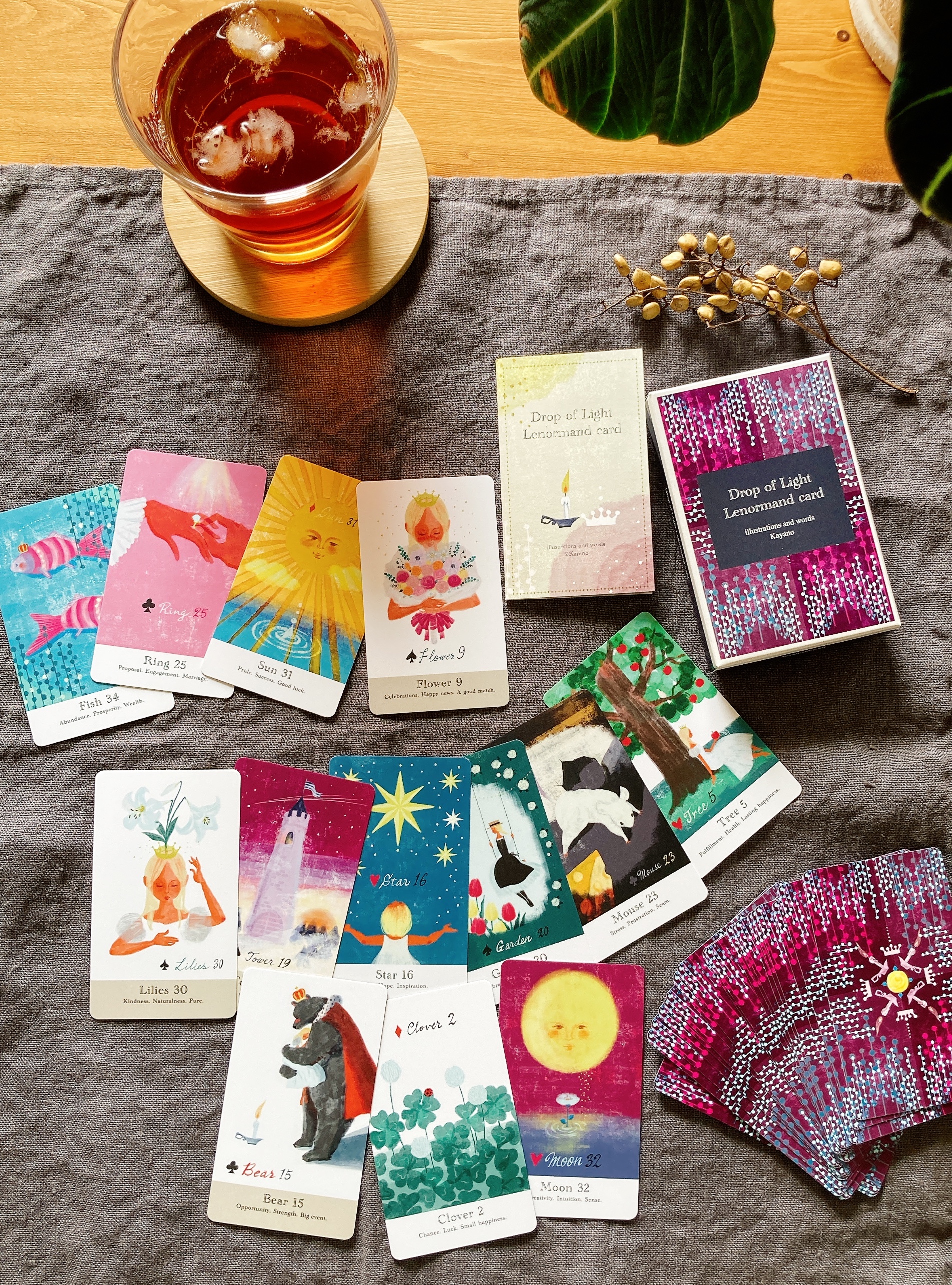 おしゃれかわいいルノルマンカード「光のしずくルノルマンカード」佳矢