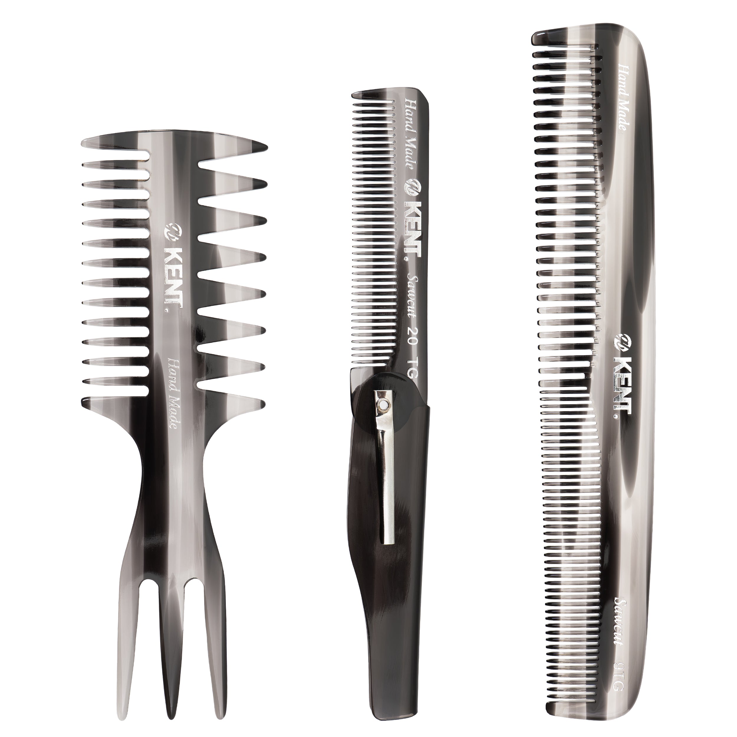 ハンドメイドコーム 3本セット CMSET-9TG-20TG-57TG《G.B.KENT & SONS
