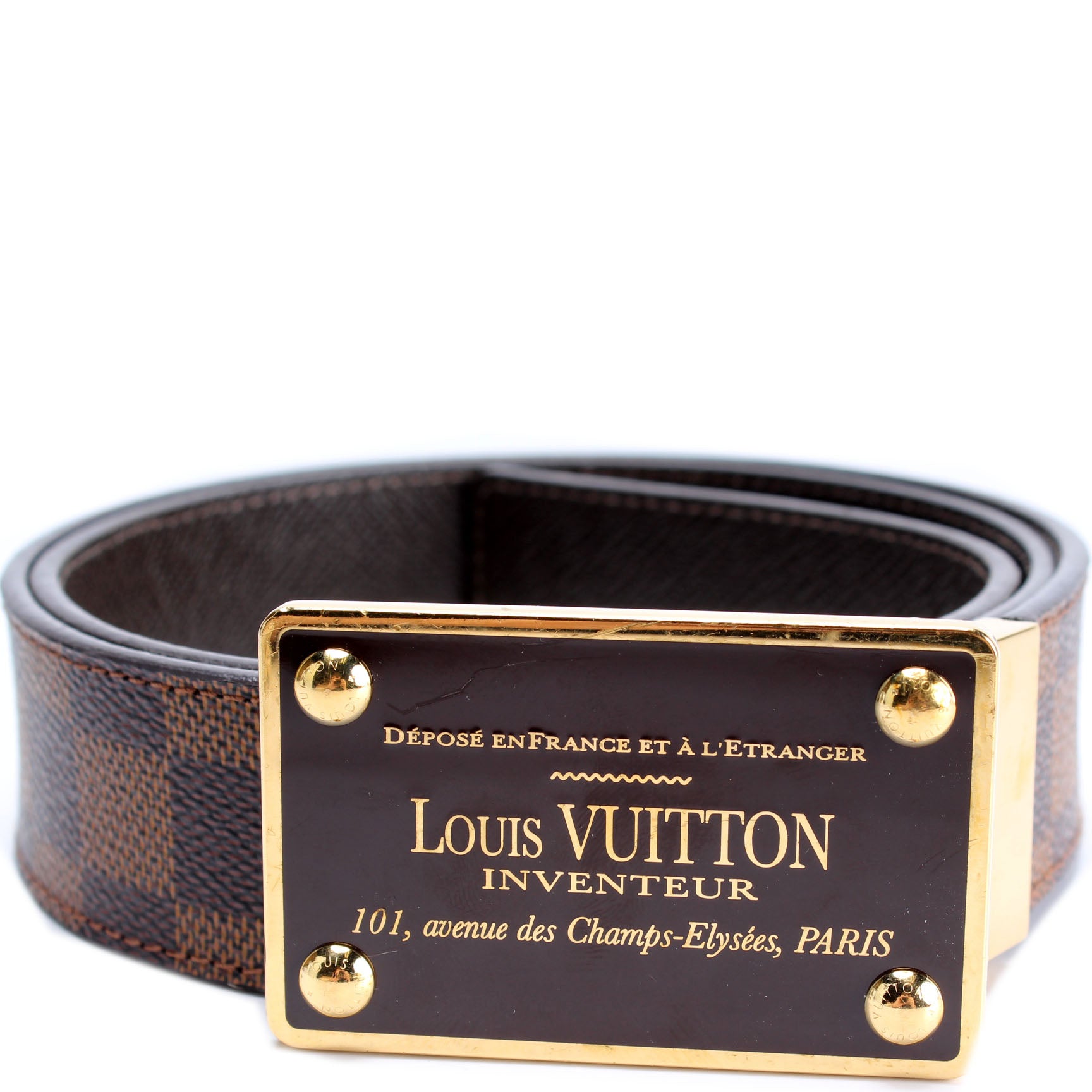 LV Inventeur Damier Ebene Belt Size 85/34