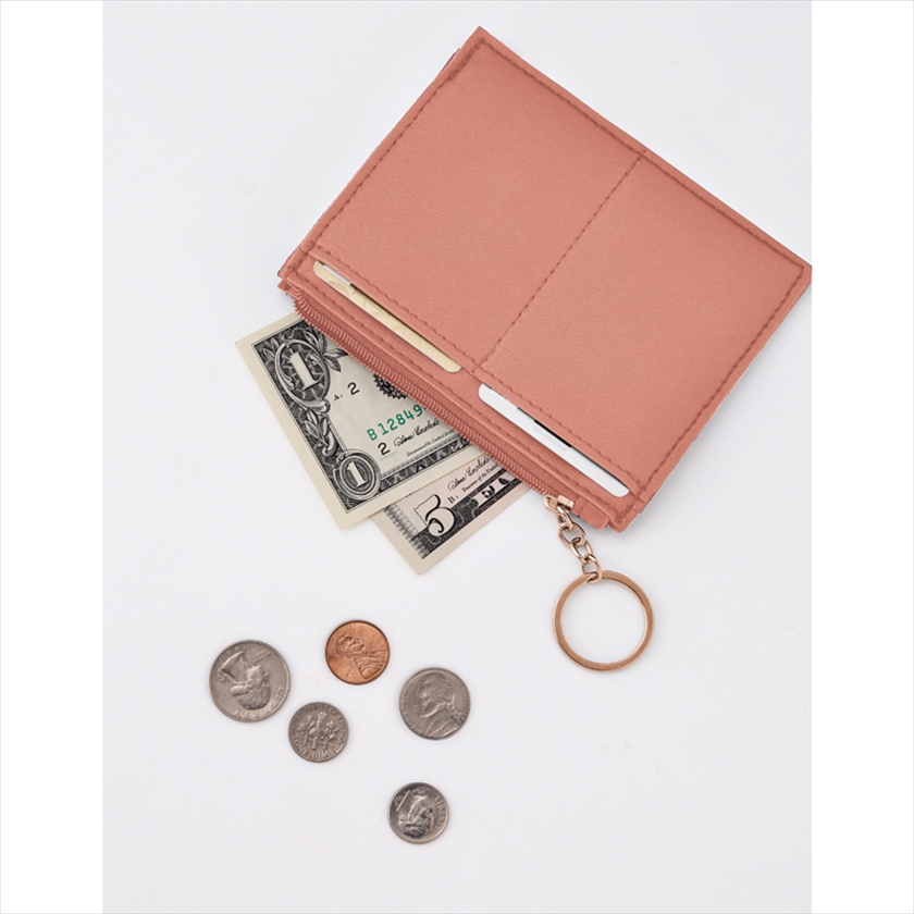 キーリング付きフラグメントケース（ピンク）｜ノベルティ・販促品