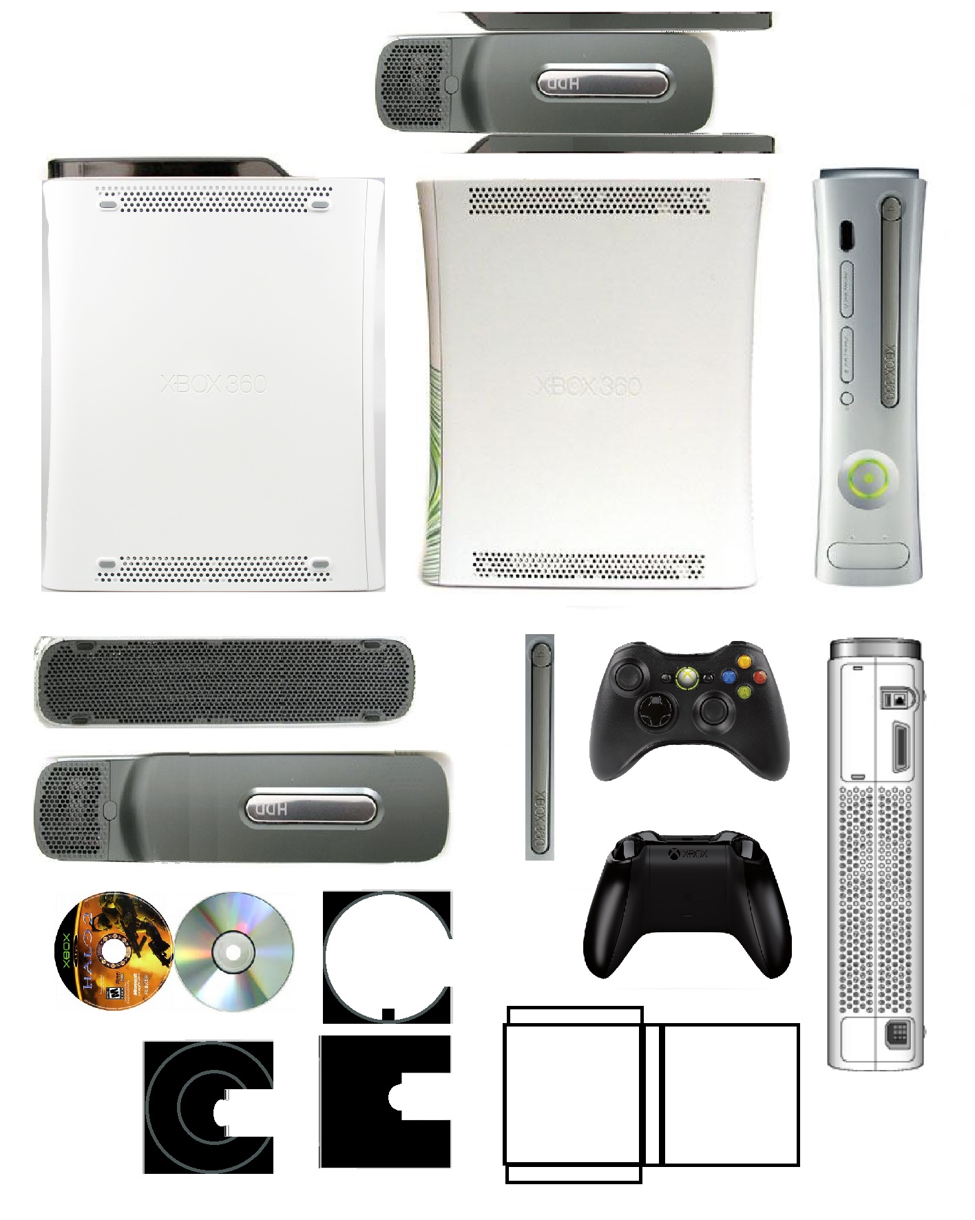 Microsoft X-Box 360 Video Game Console Papercraft | kescha66