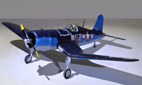 KK HOBBY 】 F4U CORSAIR GP/EP 120/20cc （電動リトラクトセット付