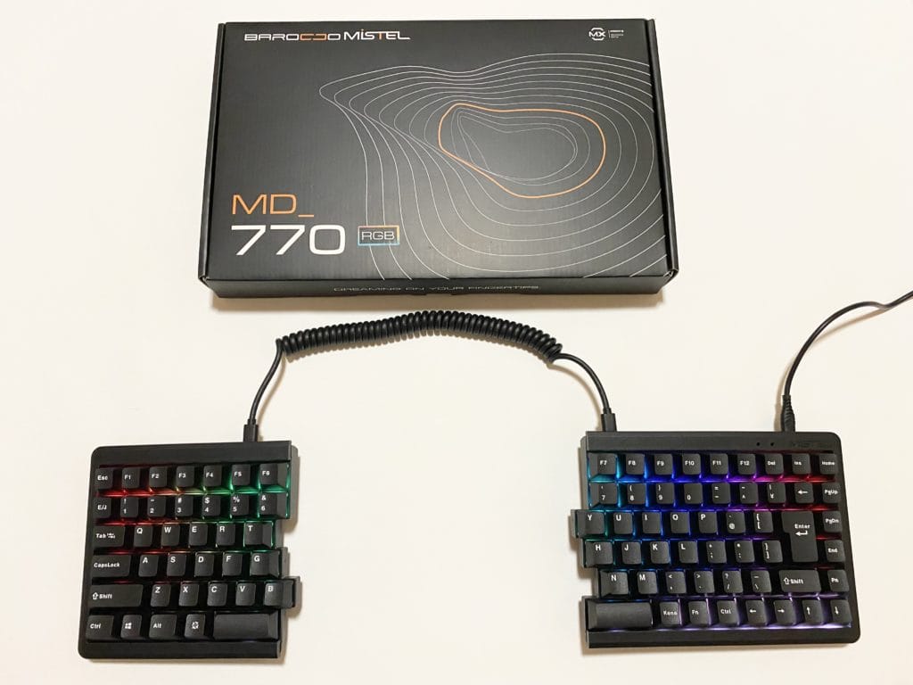 日本配列の分離式キーボード！Mistel BAROCCO MD770をレビュー【静音赤軸】