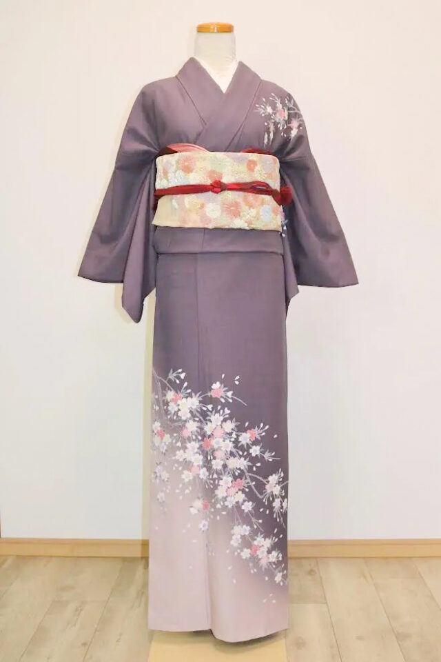 訪問着「桜柄シックなグレー訪問着」 | COCON NIKKO