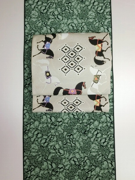 伊勢型小紋 重要無形文化財伊勢型紙人間国宝南部芳松彫刻 瓢箪に駒大