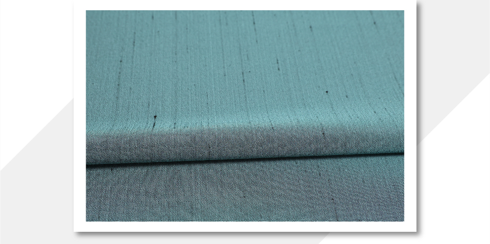 正絹 紬 広幅 信州上田紬 無地 青緑