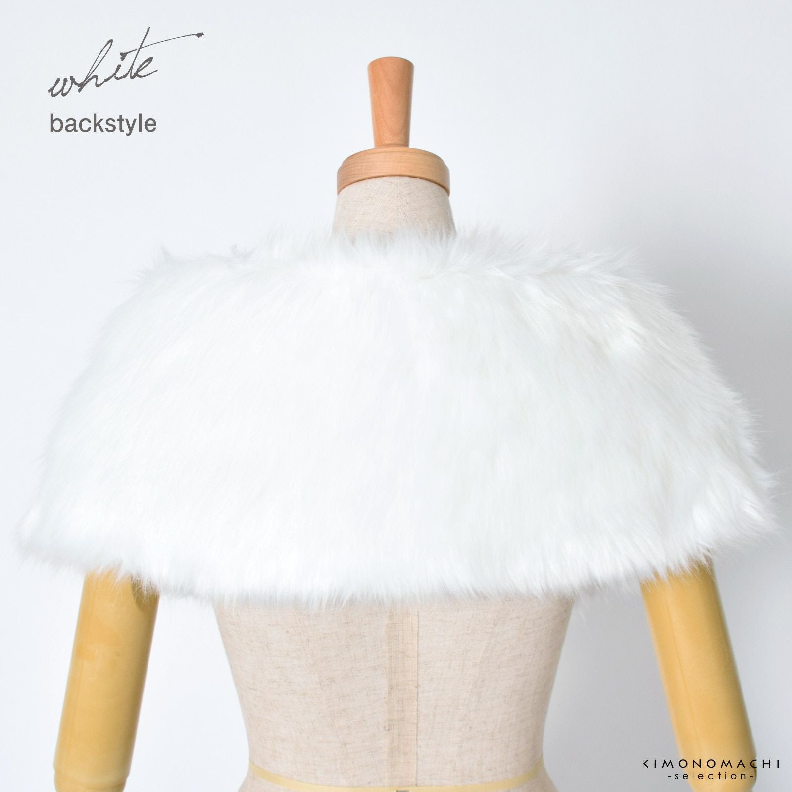 成人式 ショール 振袖 ファー 「ホワイト・グレーミックス・グレー