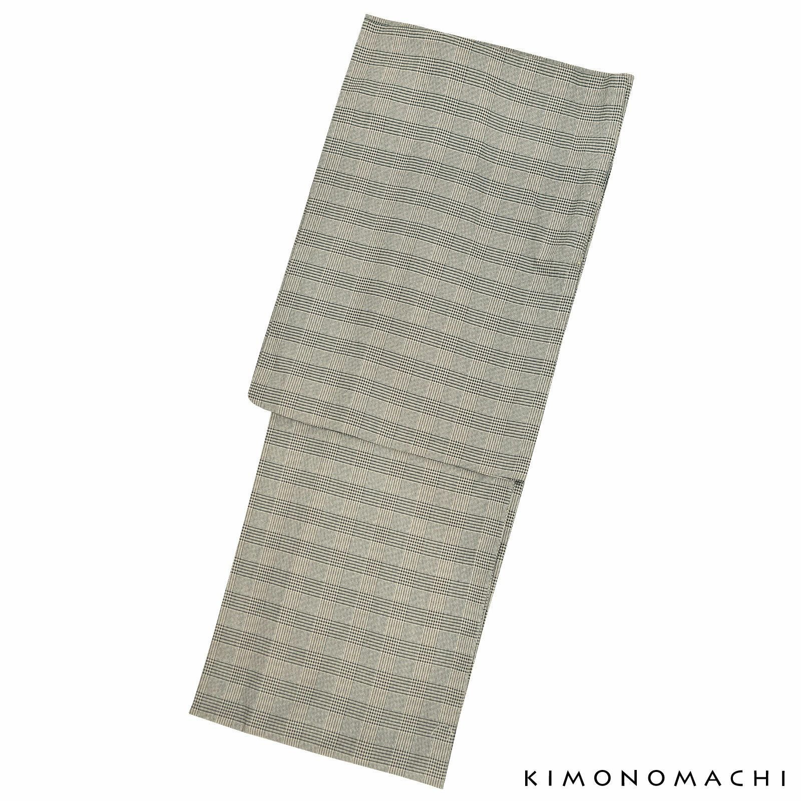 洗える着物 木綿着物 単品 「グレンチェック グレー・ネイビー 全2柄