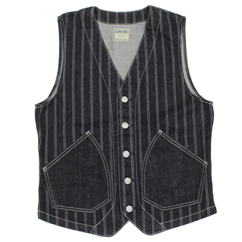 児島ジーンズダブルウォバッシュベスト