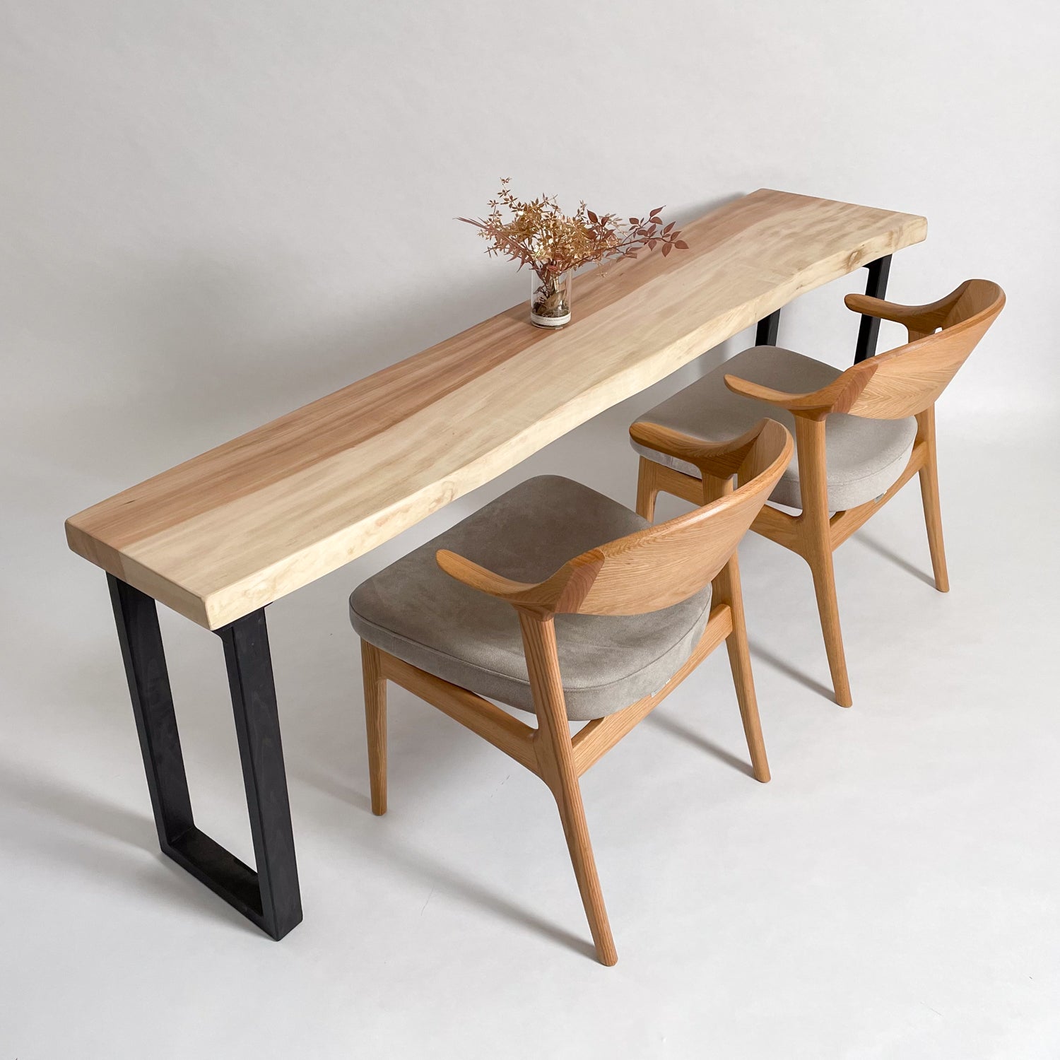 KIDOMEIMOKU 栃一枚板カウンター｜200cm(3人掛け) – 【公式】鬼童銘木