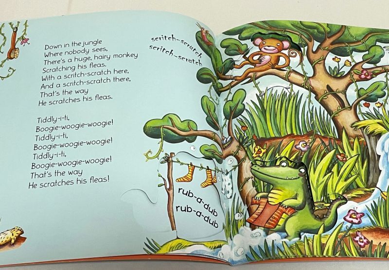 Down in the Jungle のCD付き英語絵本です。