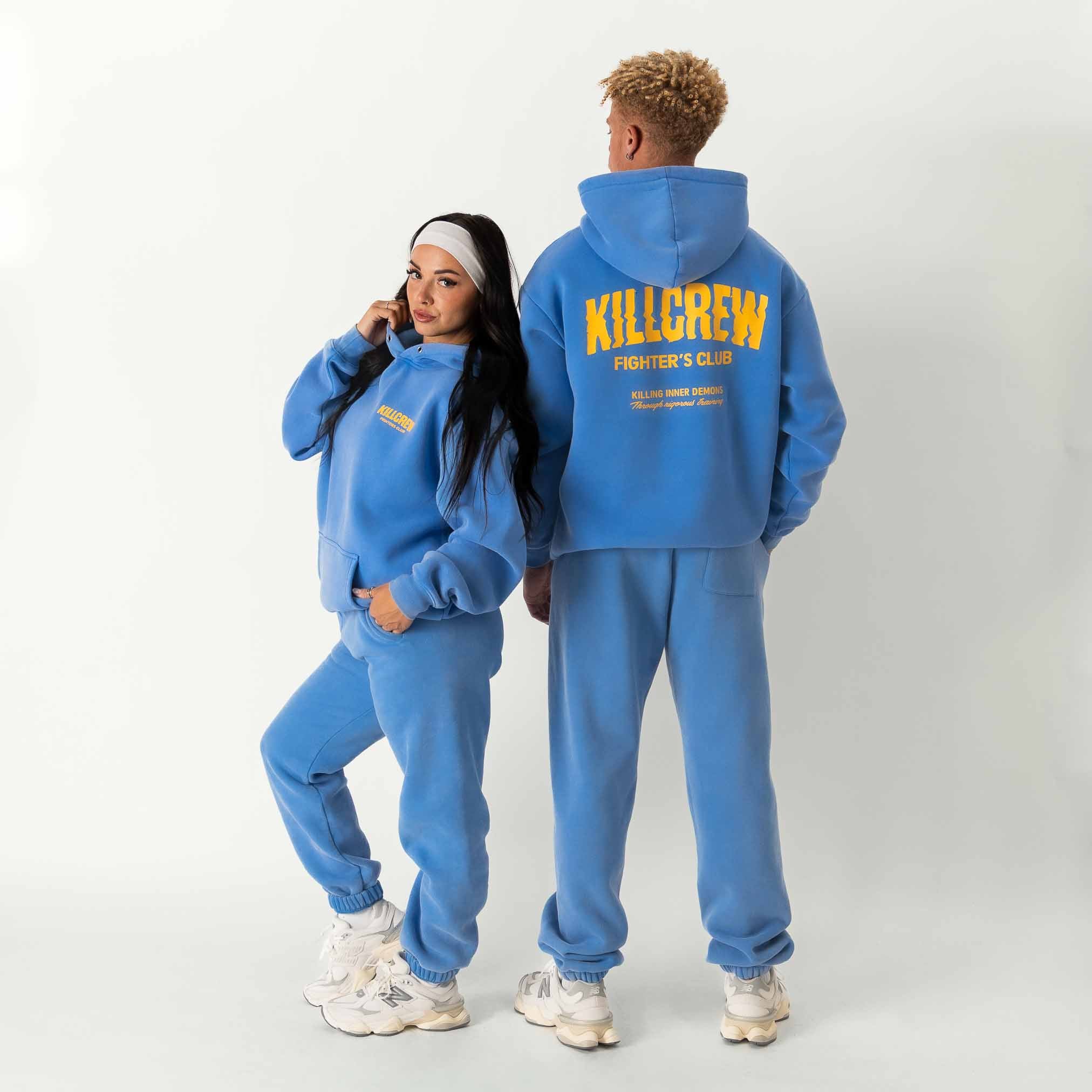 OVERSIZED LUX RIGOROUS TRAINING HOODIE - BLUE / GOLD – Kill Crew