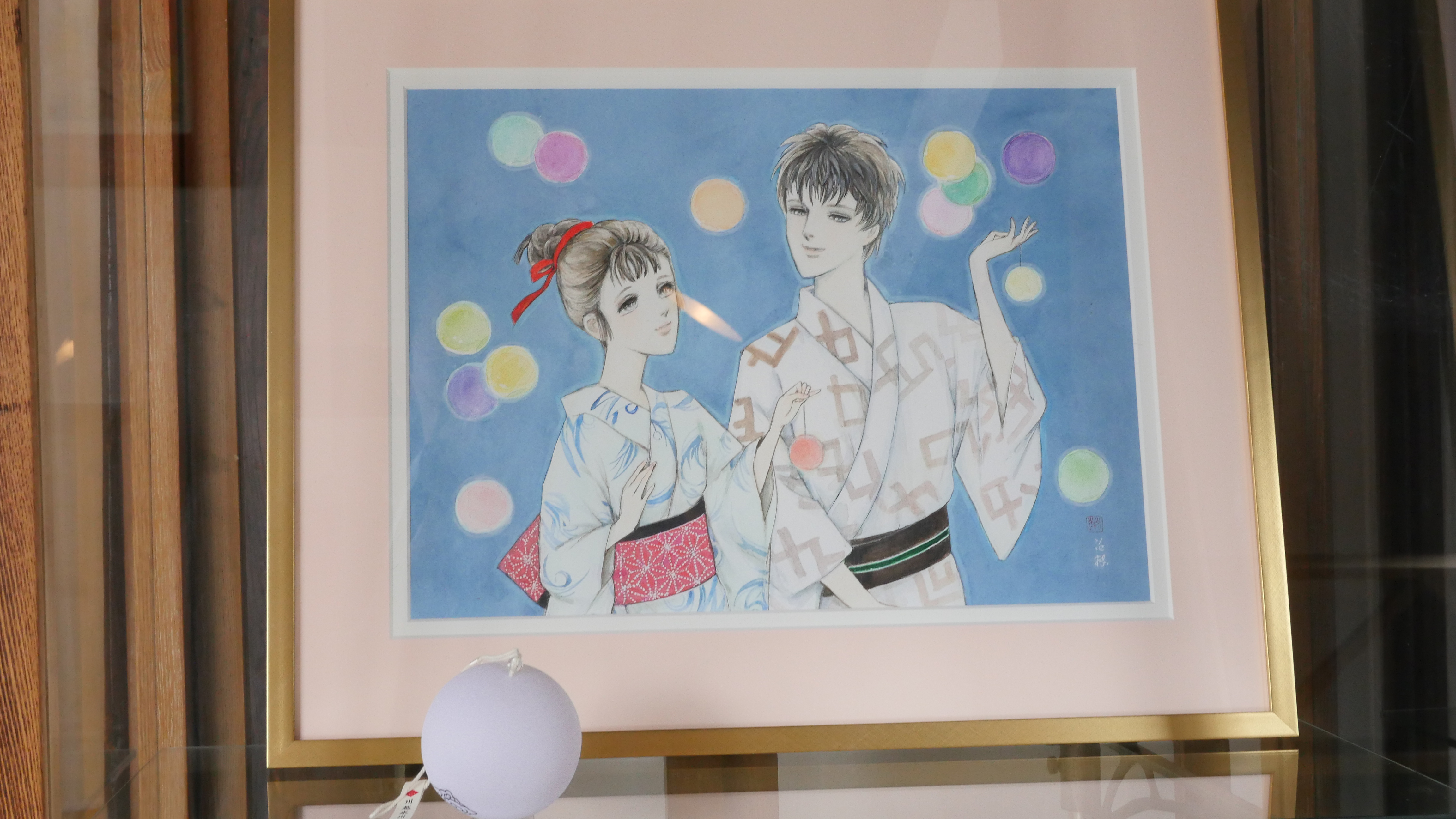 えい子先生の故郷、川越へ。氷川神社奉納記念「花村えい子展in旭舎文庫