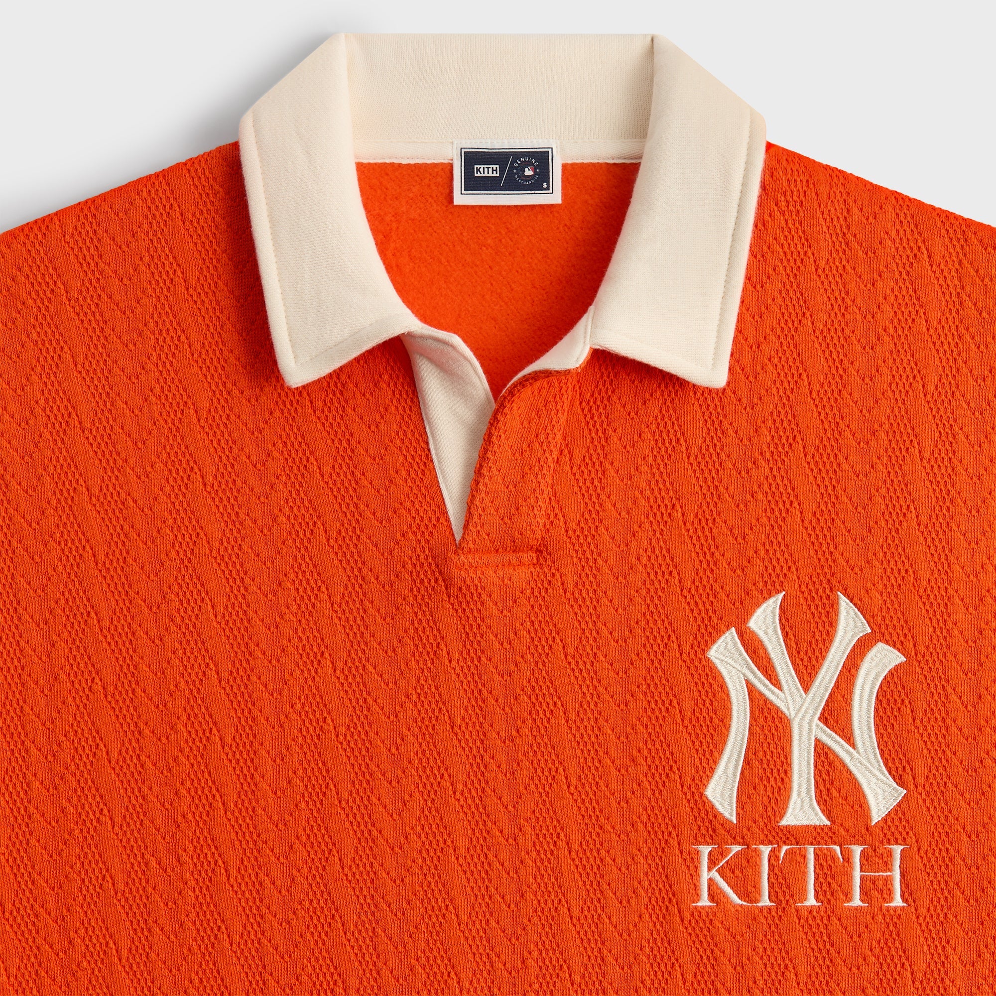 Kith for the New York Yankees Cable Fleece Nelson Sweatshirt - Poppy