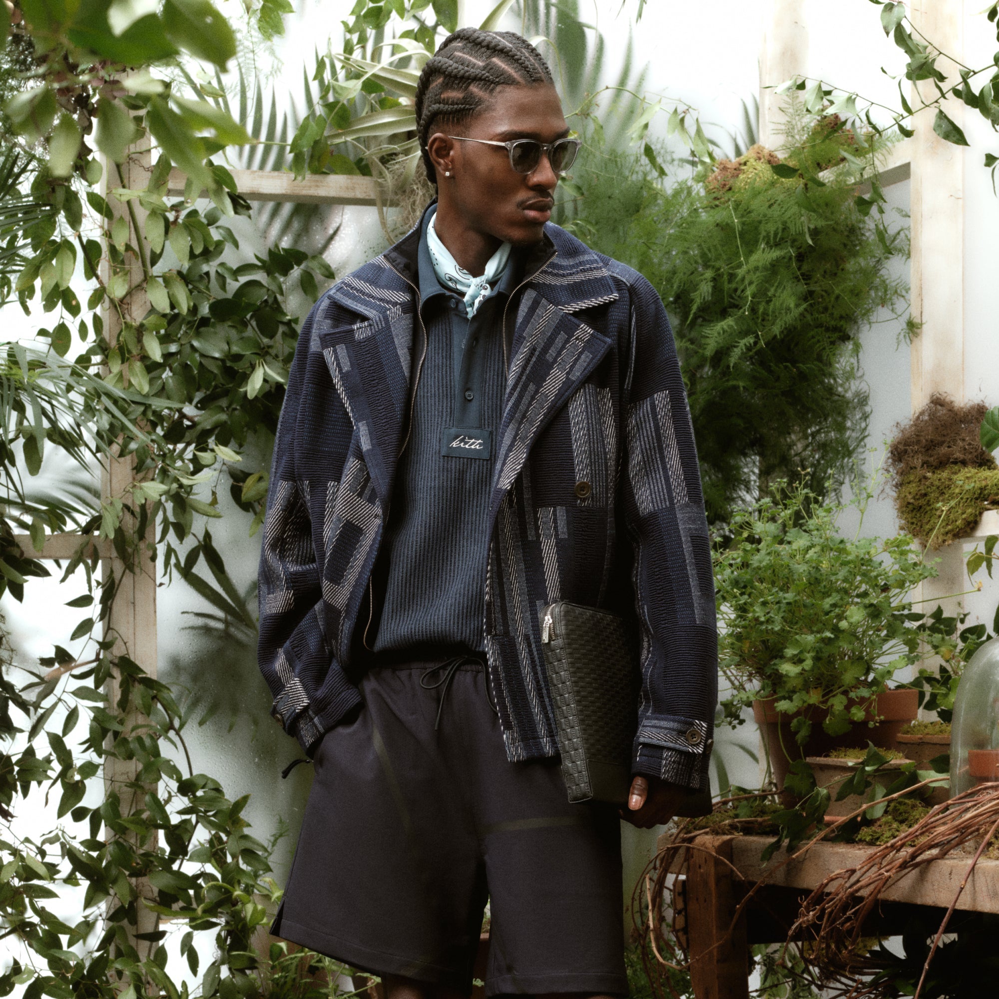 Junya Watanabe MAN x Needles Cotton Nylon Oxford Jacket - Green – Kith