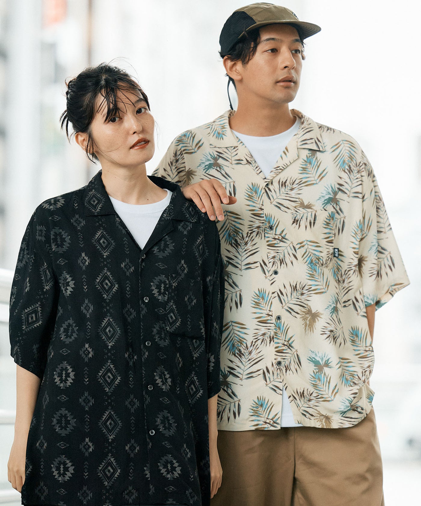 オンラインショップ限定】リラクシングオープンカラーシャツ KEC012