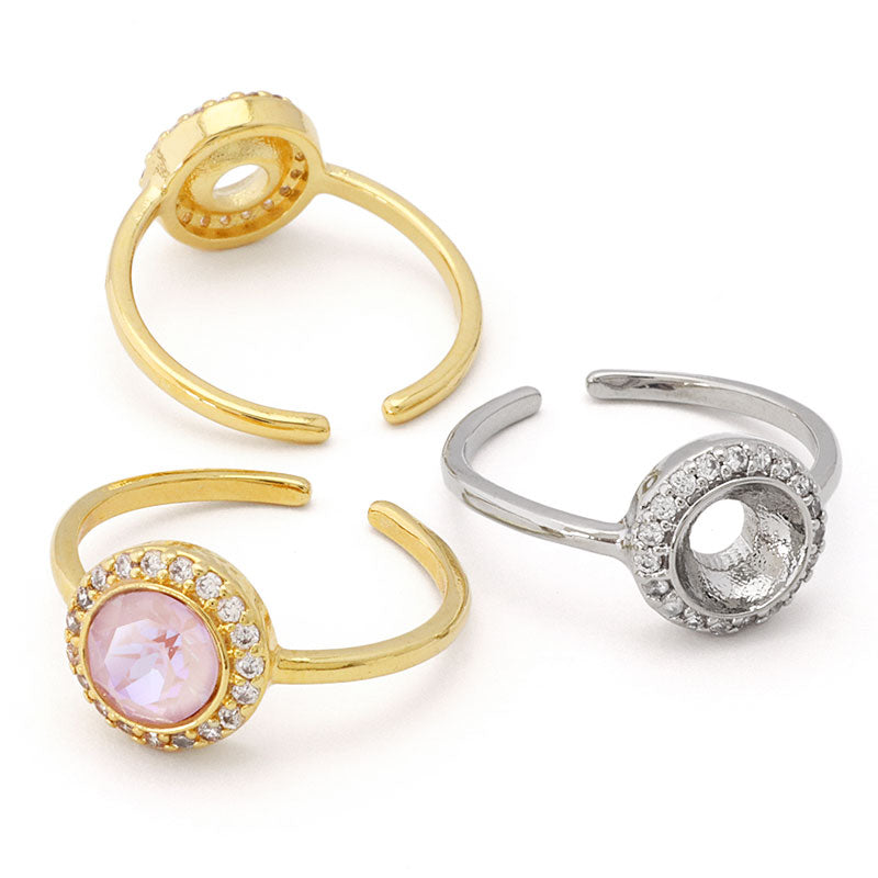 リング台 キュービックジルコニア石座 ＃1088 SS29/6mm キュービック