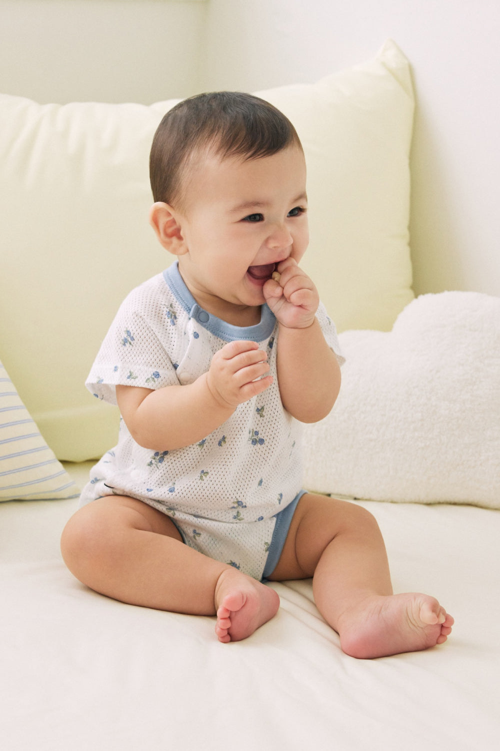 Newborn コットンメッシュボディスーツ | Konny（コニー）育児用品