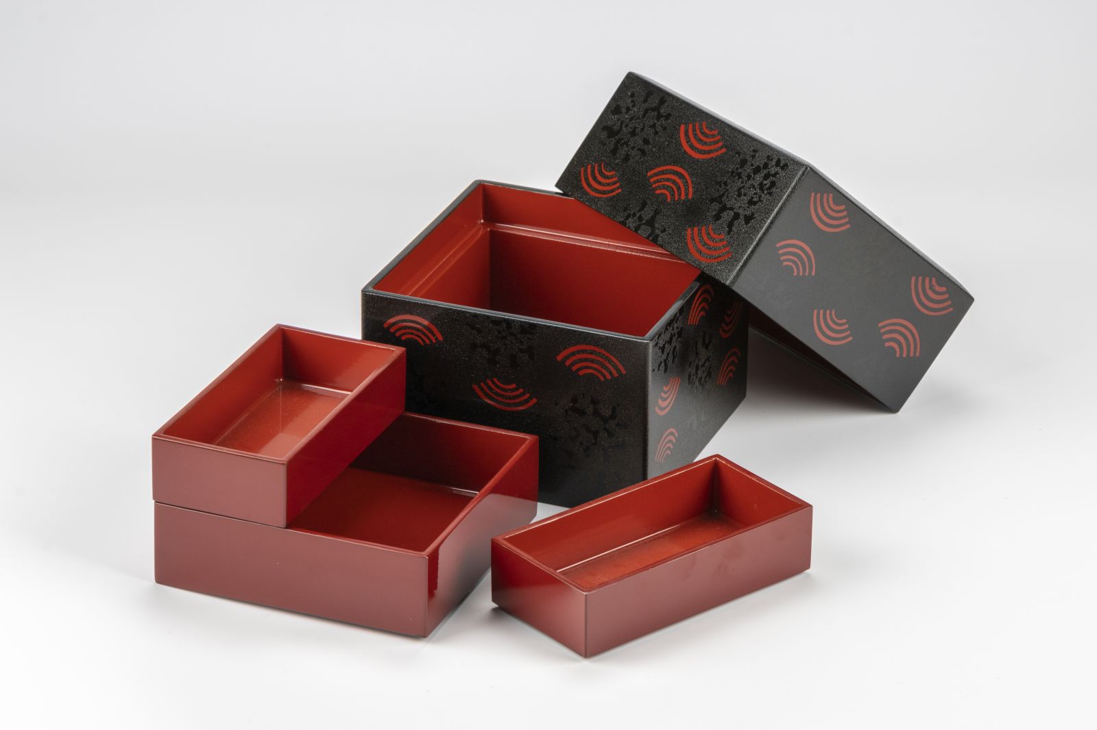 花見弁当箱 紋紗塗 | 津軽塗 小林漆器のネット通販