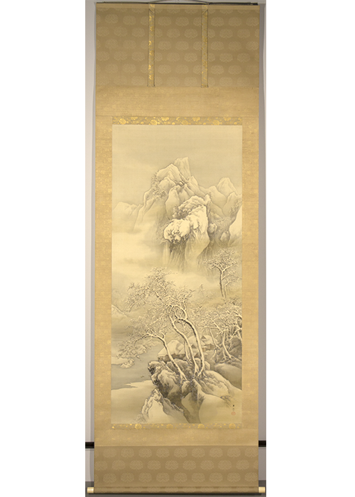 川端玉章 雪景山水図 大幅 | 古美術瀬戸