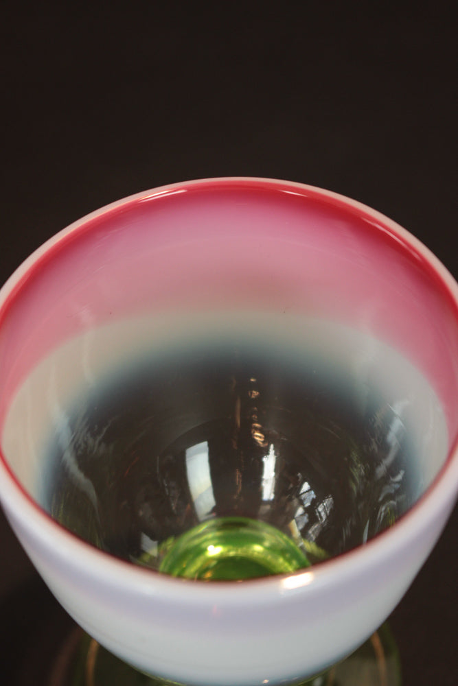 三色縁赤乳白ぼかし氷コップ Z-8 在庫1個 – 古福庵 [ KOFUKUAN