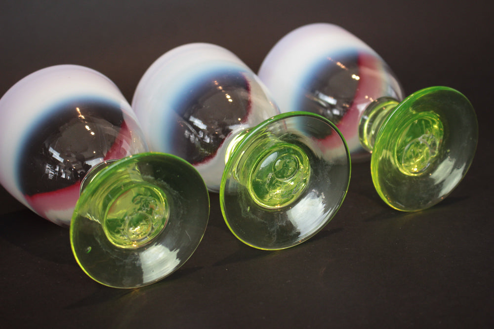 三色縁赤乳白ぼかし氷コップ Z-8 在庫1個 – 古福庵 [ KOFUKUAN