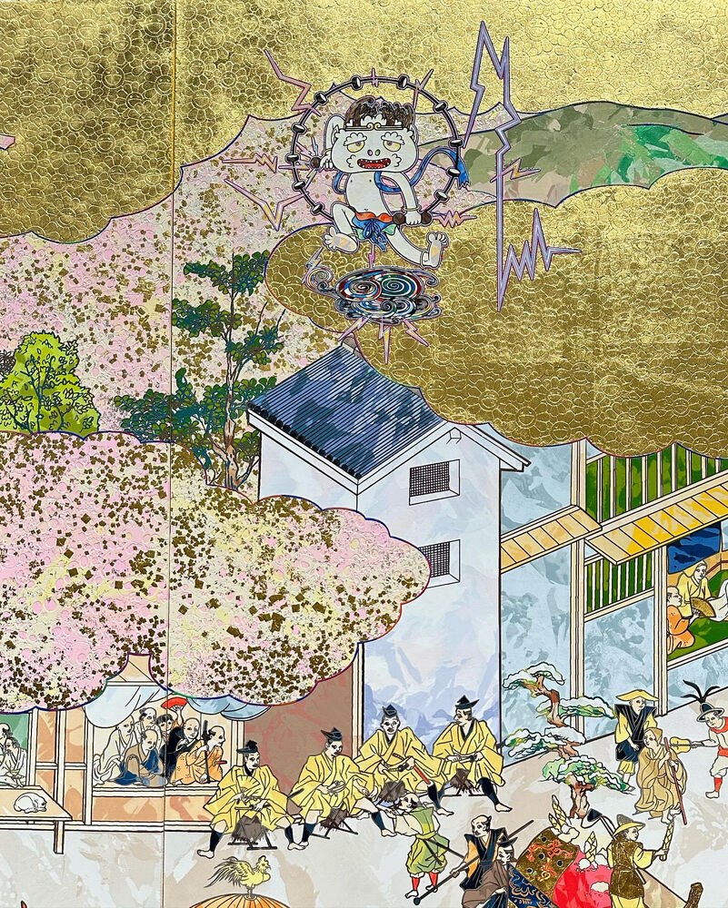 村上隆さんから風神雷神こけしの作成のお話をしていたのが去年の