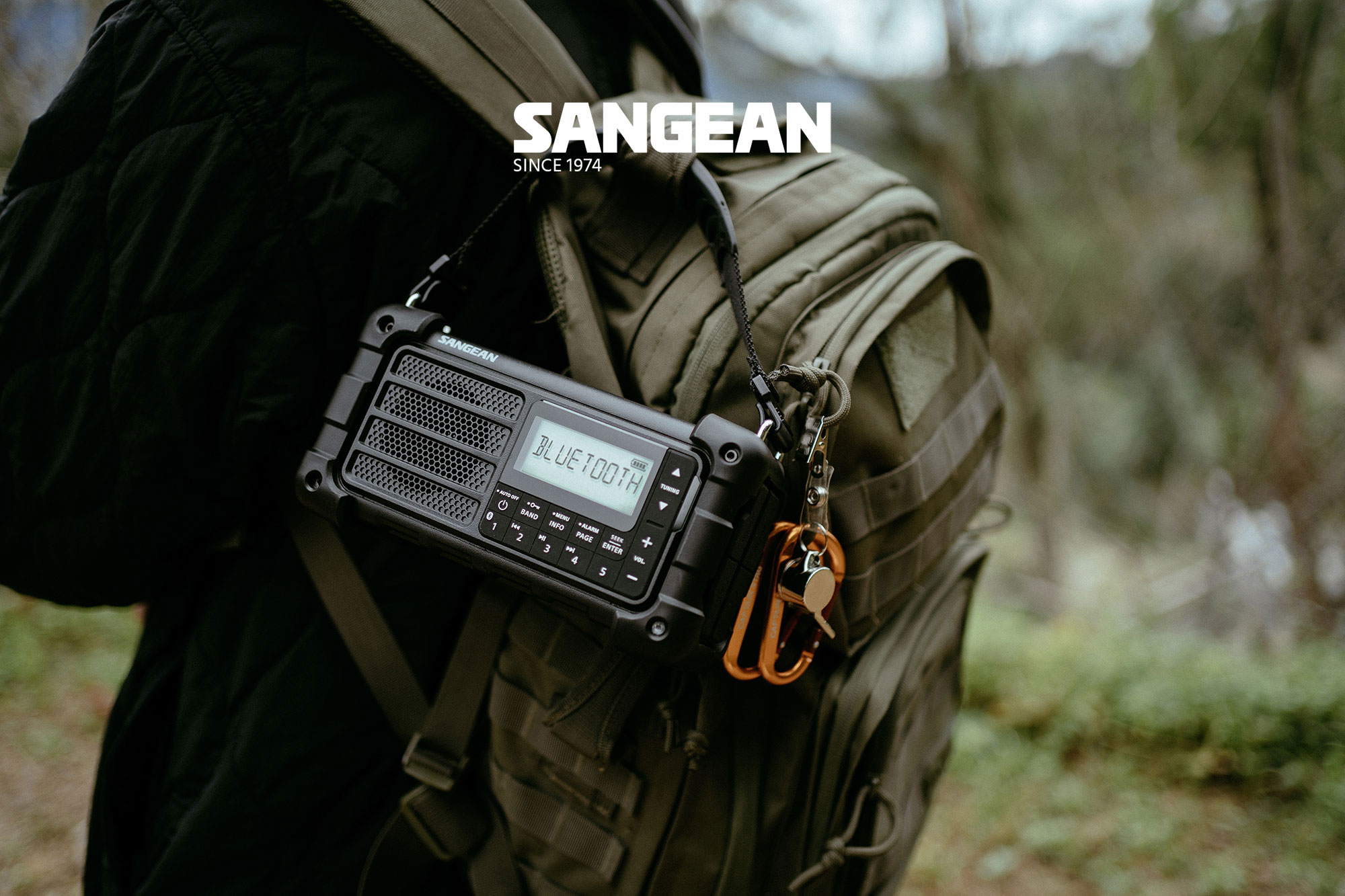 Sangean MMR-99J・AM/FM、Bluetooth、AUX、防塵・防水、手回し