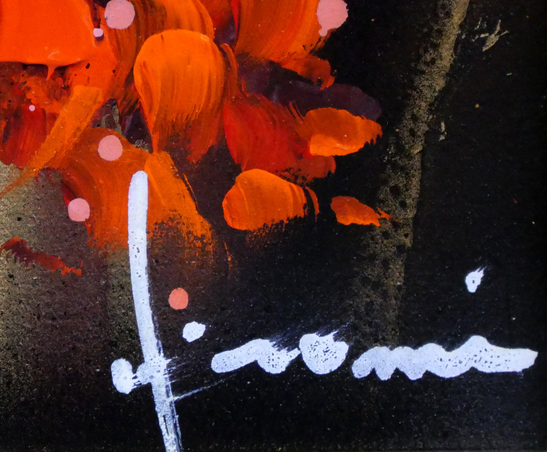 立川広己「紅花」油絵・SM 絵画買取・販売の小竹美術