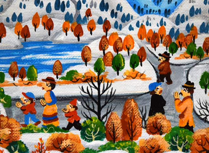 油絵 絵画【サンタの里】 油絵 絵画【サンタの里】 【公式通販】