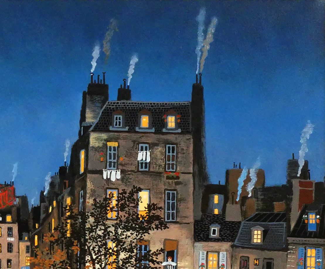 ミッシェル ドラクロワ「パリス アイ ラブ」キャンバスにシルク