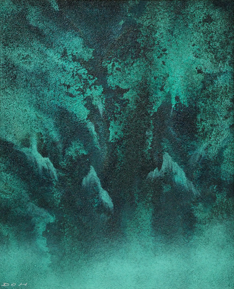 萄雅彦「深淵」油絵・F25号 絵画買取・販売の小竹美術