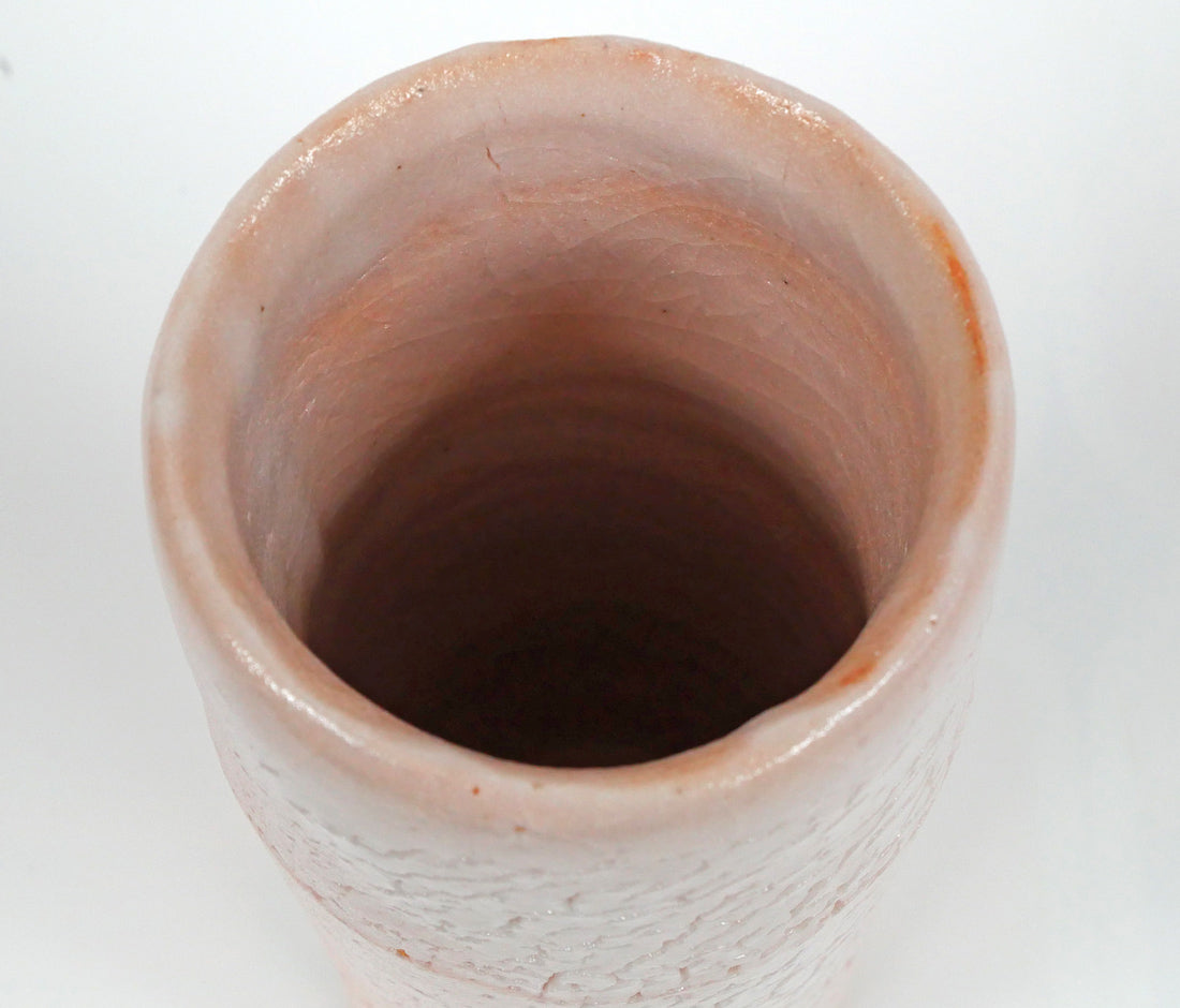 加藤孝造「志野花入（平柴谷）」共箱 絵画買取・販売の小竹美術