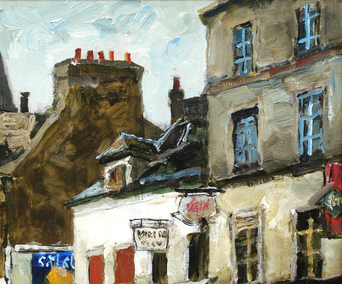 児玉幸雄「パリー街景」油絵・F6号 絵画買取・販売の小竹美術