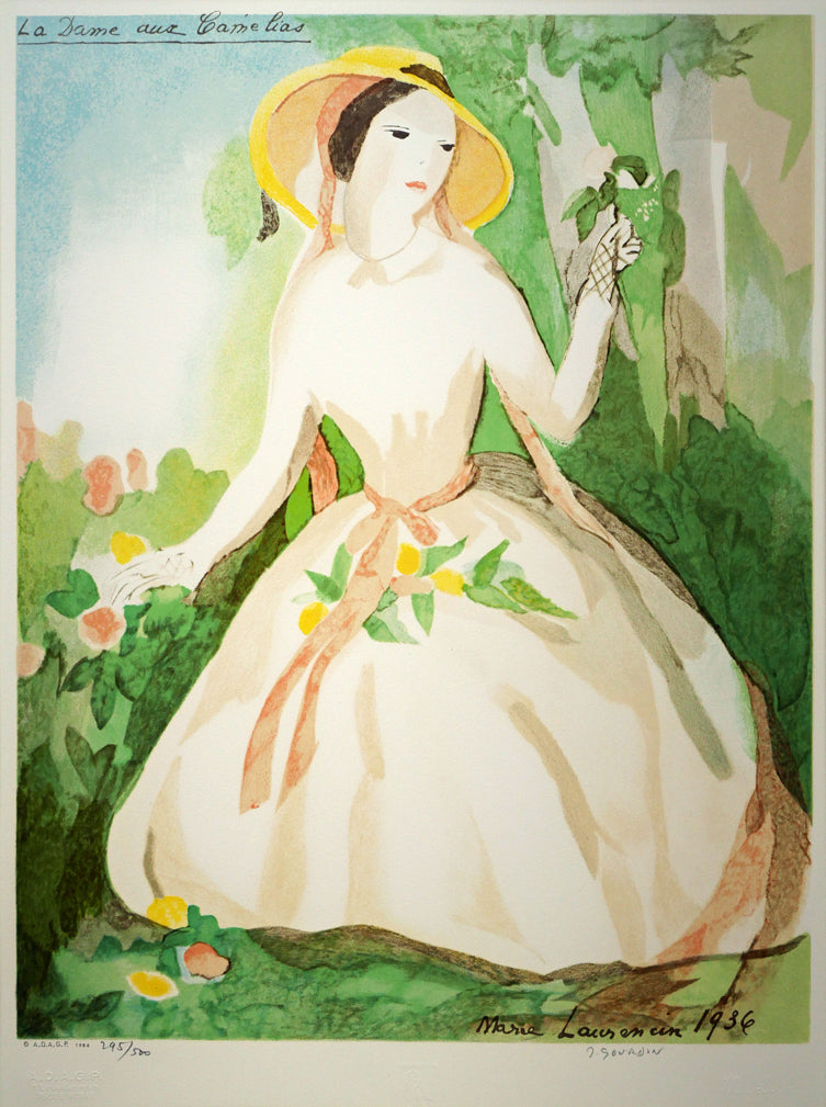 マリー ローランサン（Marie Laurencin）「椿姫・9」リトグラフ 絵画