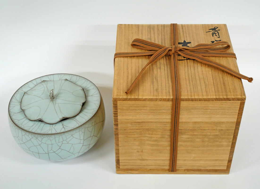 三浦小平二「青磁壺」共箱 絵画買取・販売の小竹美術