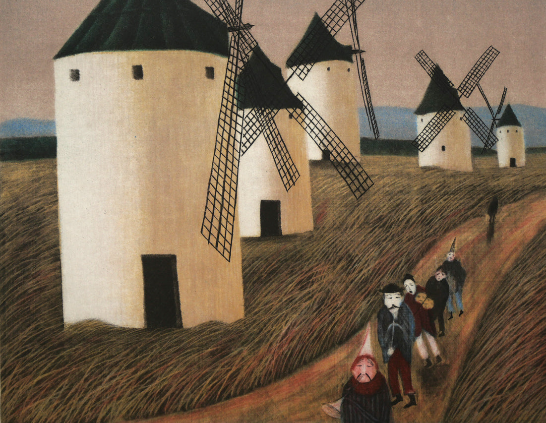 絵画 西村正次 ラマンチャの風車