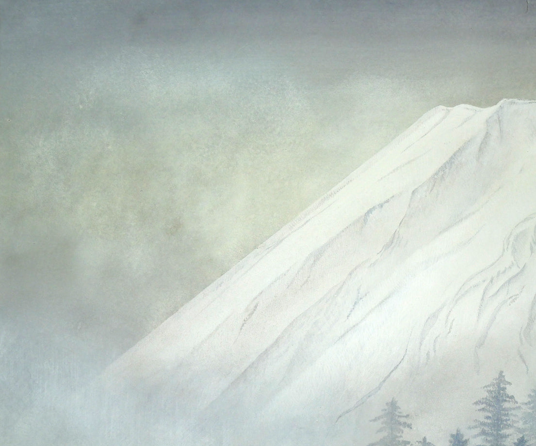 佐藤晨「富獄霧霽」日本画・F20号 絵画買取・販売の小竹美術