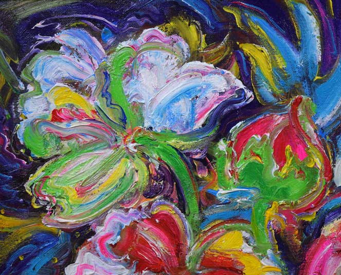 鈴木康雄「牡丹」油絵・F8号 絵画買取・販売の小竹美術