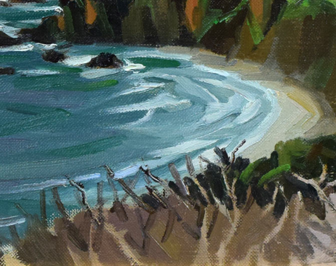 真作】絵画 阪本修次 油彩30号 翔 叙情的風景画 岩と樹木の情景 Y157