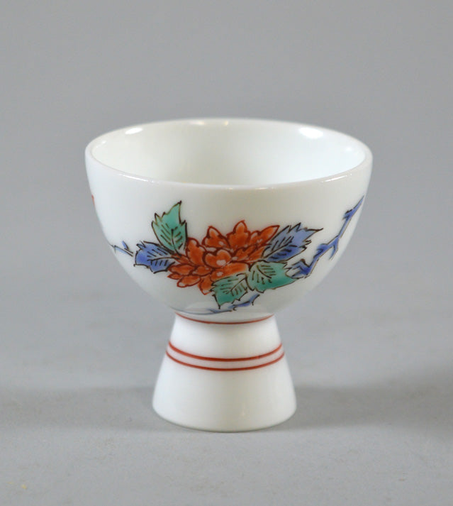 十二代 酒井田柿右衛門 錦 草花紋 八角 菓子器 鉢 共箱【MA683】 十二